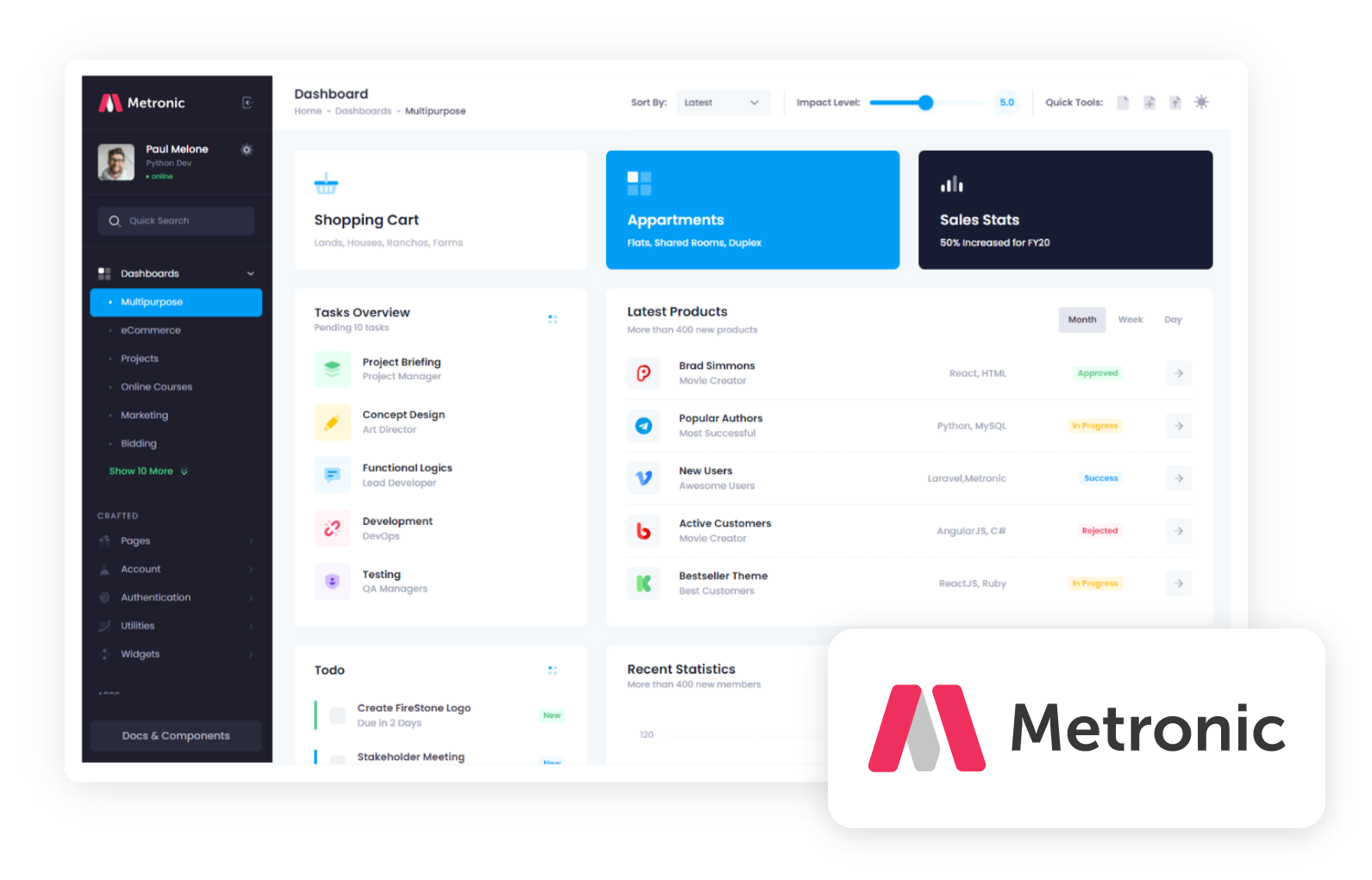 Metronic 8 based